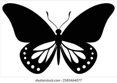 butterfly silhouette. butterfly vector illustration isolated on white background. beautiful and attractive butterfly logo. butterfly silhouette