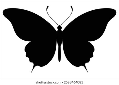 butterfly silhouette. butterfly vector illustration isolated on white background. beautiful and attractive butterfly logo. butterfly silhouette