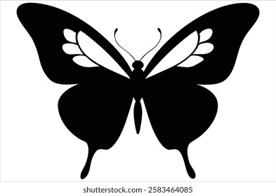 butterfly silhouette. butterfly vector illustration isolated on white background. beautiful and attractive butterfly logo. butterfly silhouette