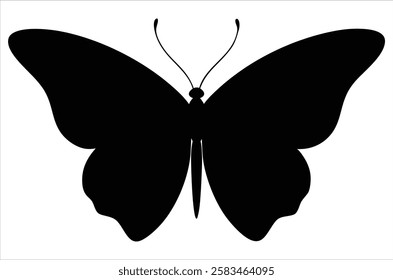 butterfly silhouette. butterfly vector illustration isolated on white background. beautiful and attractive butterfly logo. butterfly silhouette