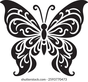 Butterfly Silhouette Vector Illustration Logo