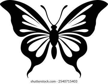 butterfly silhouette vector illustrations on a white background.