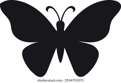 butterfly silhouette vector illustrations on a white background