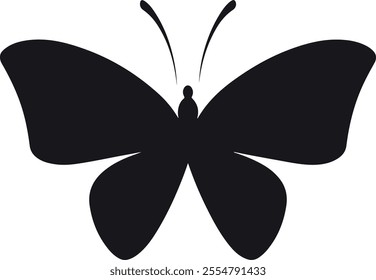 butterfly silhouette vector illustrations on a white background