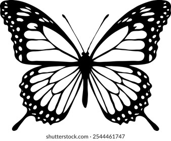 Butterfly silhouette vector image Illustration 