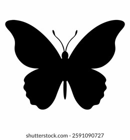 butterfly silhouette vector on a white background