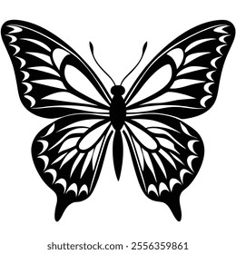 butter-fly Silhouette vector with white background