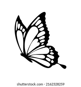 butterfly  silhouette wings vector logo