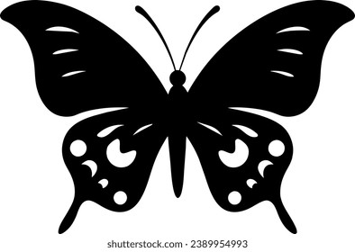 butterfly silhouette wings vector logo