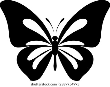 butterfly silhouette wings vector logo