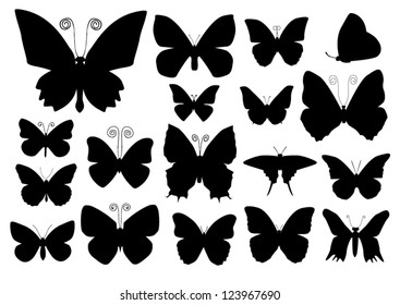 Butterfly silhouettes