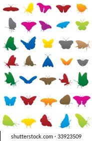 Butterfly silhouettes