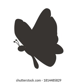 Butterfly silhouettes. Decorative element for posters and postcards