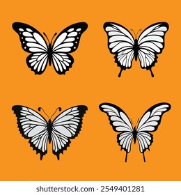 Butterfly Silhouettes vector art design