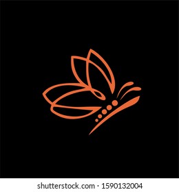 butterfly simple design logo template