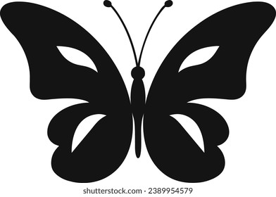 Butterfly simple flat icon vector
