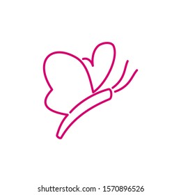 Butterfly Simple Line Logo Design Vector Illustration Isolated