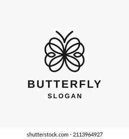 butterfly simple logo symbol vector icon graphic design illustration