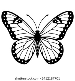 Ilustración del vector con logotipo simple de mariposa EPS10