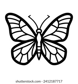 Ilustración del vector con logotipo simple de mariposa EPS10