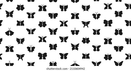 Butterfly simple seamless pattern. Elegant trend modern butterflies, moths textile wrapper. Abstract stylized tropical insect wings. Wildlife childrens wrapper, decorative design endless print vector