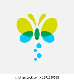 butterfly with simple style logo design