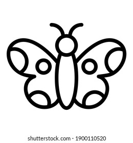 icono de línea de vector simple de mariposa