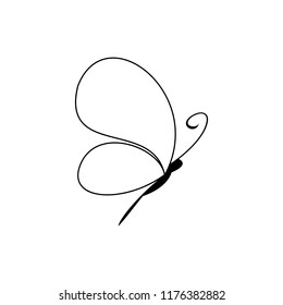 butterfly simply design vector