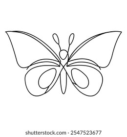 Butterfly Single continuous line art