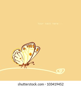 Butterfly sitting on a branch