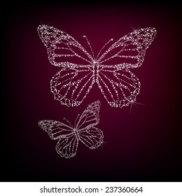 butterfly snow. Vector