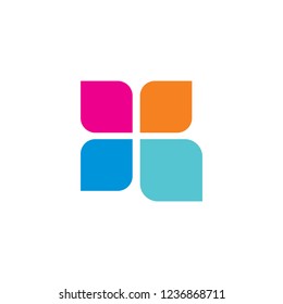 butterfly square icon vector illustration