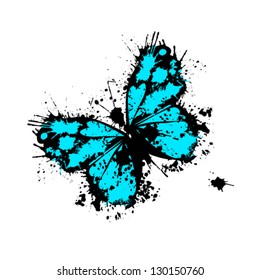 Butterfly from stain