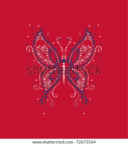 Butterfly with stars formation