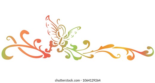 Butterfly stencil art gradient