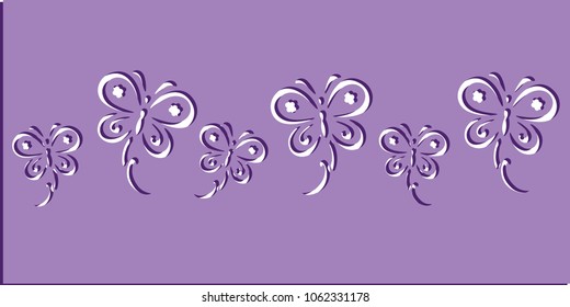 Butterfly stencil card
