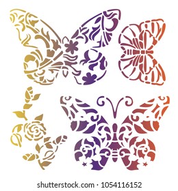 Butterfly stencils art