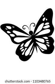 Butterfly Sticker Tattoo Vector Stock Vector (Royalty Free) 1103480765 ...