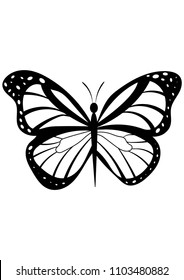 Butterfly Sticker Tattoo Vector Stock Vector (Royalty Free) 1103480882 ...