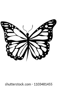 Butterfly Sticker Tattoo Vector Stock Vector (Royalty Free) 1103481455