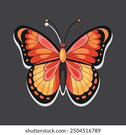 Butterfly Sticker vector illustration file