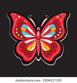 Butterfly Sticker vector illustration file