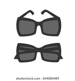 Butterfly, style shape sunglasses icon, isolated vector illustration. Design for stickers, logo, web and mobile app. 
