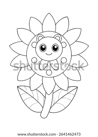 butterfly sunflower dotted wings coloring page 