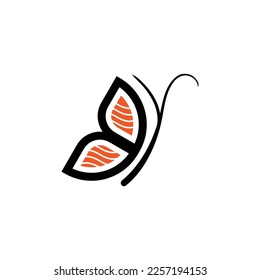 butterfly sushi logo, restaurant sushi