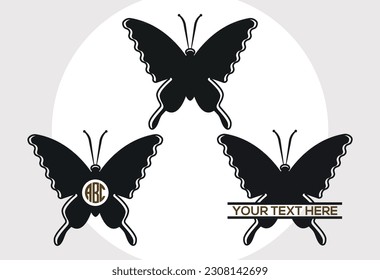 Butterfly SVG Monogram Printable Vector Design