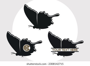 Butterfly SVG Monogram Printable Vector Design