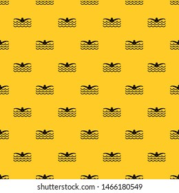 Butterfly swimmer pattern seamless vector repeat geometric yellow for any design