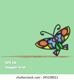 Butterfly symbol background,Flat design, can be add text, vector illustration