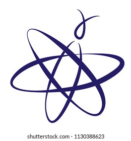 butterfly as a symbol of peaceful atomic energy concept, eps 10 flat icon style vector illustration.